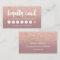 elegant typography dusty rose gold loyalty card