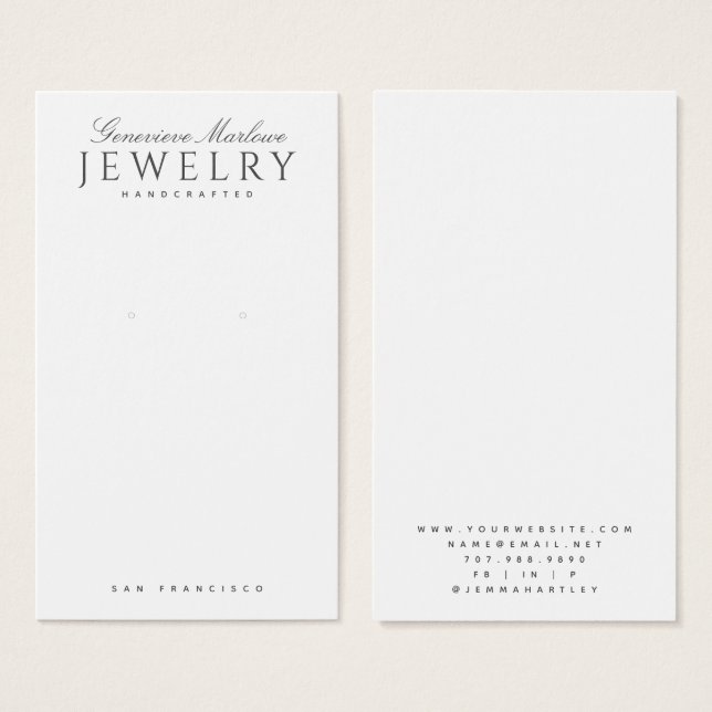 Elegant Typography Earring Jewellery  (Front & Back)