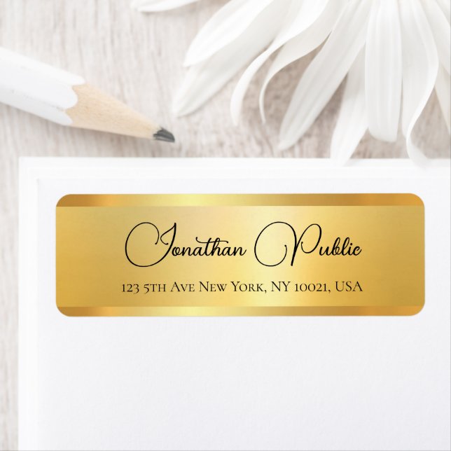 Elegant Typography Handwritten Return Address Label (Insitu)