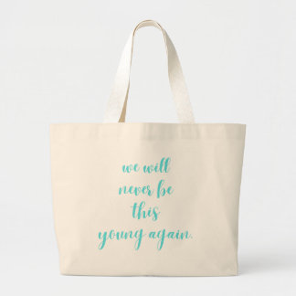 Elegant Typography Large Tote Bag