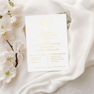 Elegant Typography Law School Graduation Party