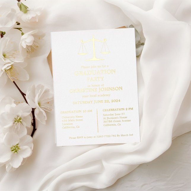 Elegant Typography Law School Graduation Party (Creator Uploaded)