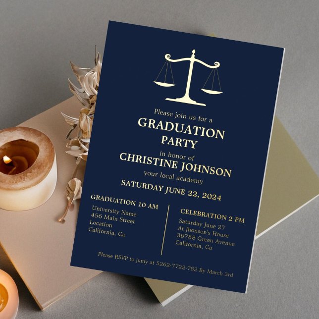 Elegant Typography Law School Graduation Party (Creator Uploaded)