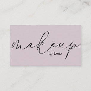 Elegant Typography Makeup    Business Card