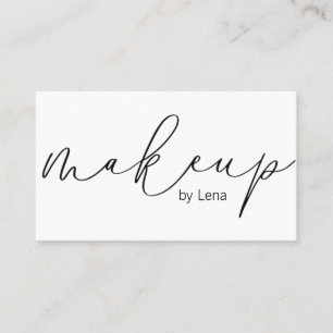 Elegant Typography Makeup Business Card