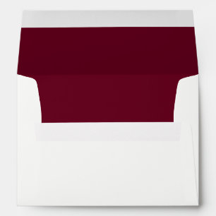 Elegant Typography Marsala Wedding Envelope
