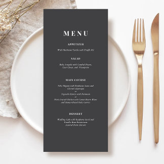Elegant Typography Menu