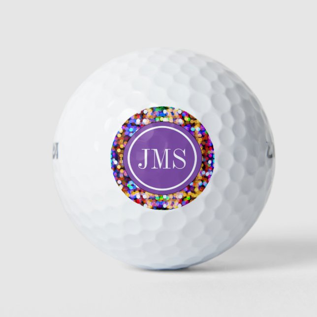 Elegant Typography Modern Monogram Golf Balls (Front)