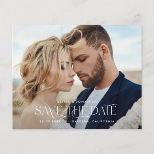 Elegant typography modern wedding landscape photo flyer