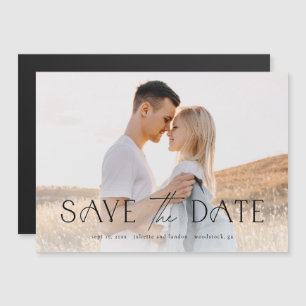 Elegant Typography Photo Wedding Save The Date Magnetic Invitation