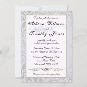 Elegant Typography Regency Era Wedding Invitation