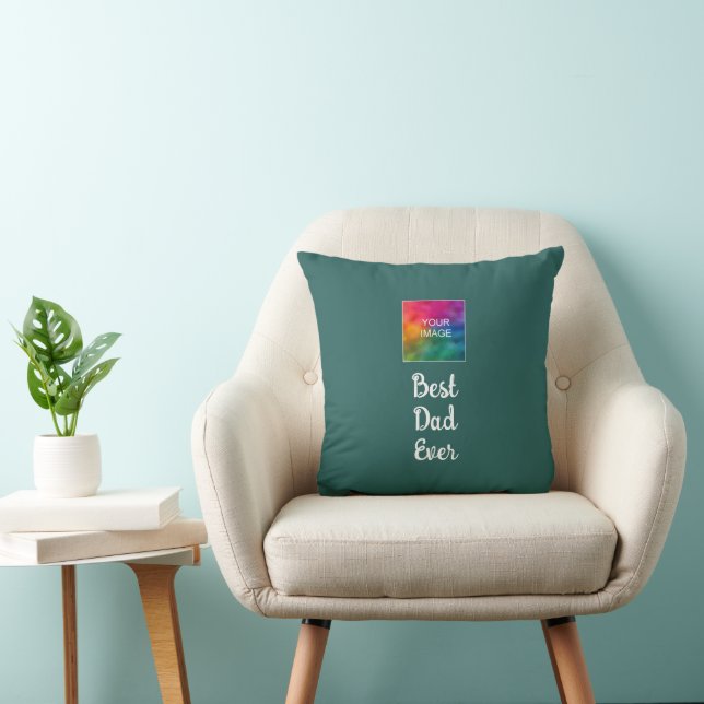 Elegant Typography Script Template Best Dad Ever Cushion (Chair)
