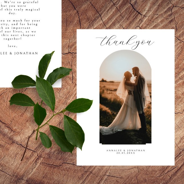 Elegant Typography Simple Wedding Photo Thank You (Creator Uploaded)