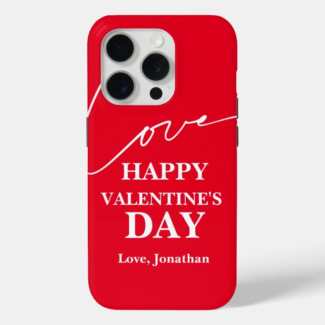 Elegant Typography Valentines day couple  Case-Mate iPhone Case (Back)