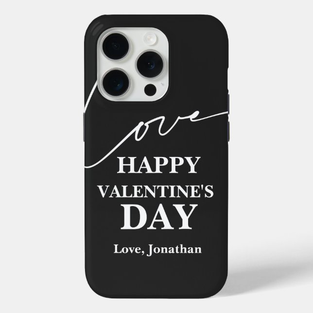 Elegant Typography Valentines day couple  Case-Mate iPhone Case (Back)