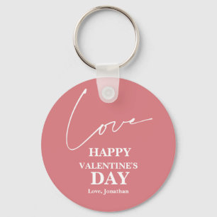 Elegant Typography Valentines day couple Key Ring