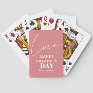 Elegant Typography Valentines day couple  Playing Cards