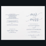 Elegant Typography Wedding Programs Dusty Blue -SP<br><div class="desc">Elegant, Romantic Calligraphy Wedding Programs (Dusty Blue) - Happily Ever After (Special Request): Your guests will love being able to follow along with your wedding order of service with this romantic calligraphy / typography wedding ceremony program in dusty blue. These will come unfolded (with no crease). The design colour is...</div>