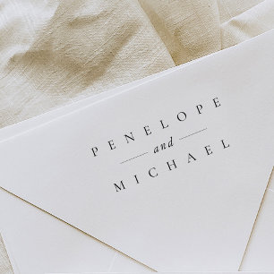 Elegant Typography Wedding Rubber Stamp