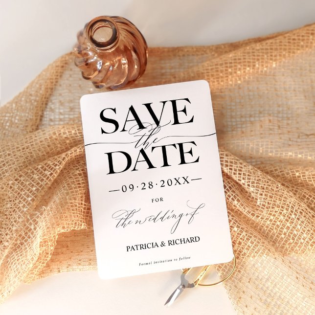 Elegant Typography Wedding Save the Date Invitation (Creator Uploaded)