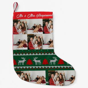 Elegant Ugly Sweater Photo Christmas Holiday Small Christmas Stocking