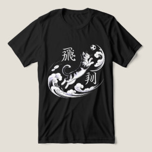 Elegant Ukiyo-e Cat Soccer For Japanese Art Lovers Tri-Blend Shirt