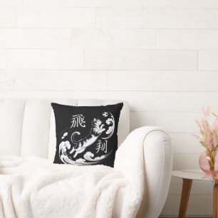 Elegant Ukiyo-e Cat Soccer For Japanese Home Decor Cushion
