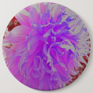 Elegant Ultra-Violet Decorative Dahlia Flower 6 Cm Round Badge