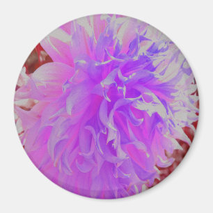 Elegant Ultra-Violet Decorative Dahlia Flower Magnet