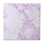 Elegant ultra violet faux marble ceramic tile<br><div class="desc">Elegant  and trendy ultra violet,  lavender coloured faux marble print.</div>