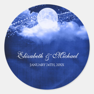 Elegant Under the Moonlight Wedding Favour Label