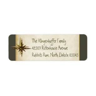 Elegant Understated Christmas Motif Personalised Return Address Label