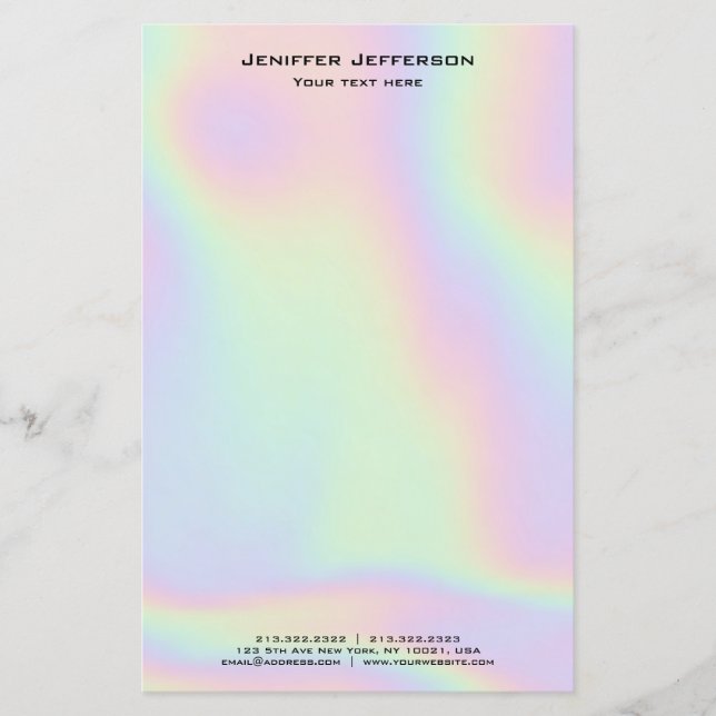 Elegant unicorn Letterhead (Front)
