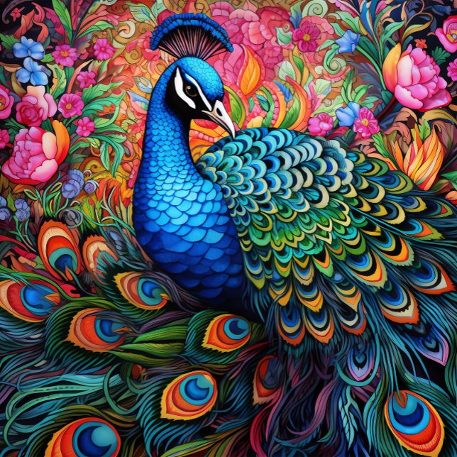 Elegant Unique Bold Peacock Necktie (Creator Uploaded)