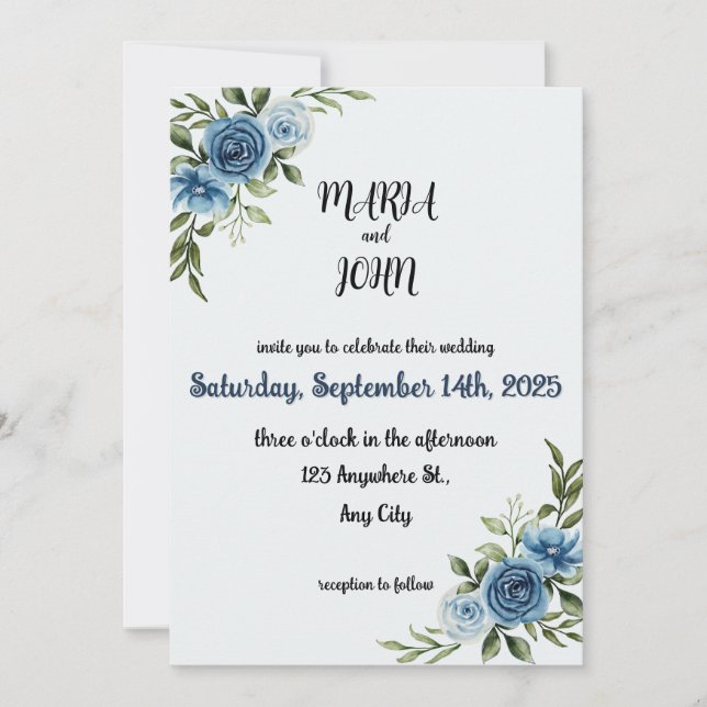 Elegant Unique Chic Romantic Minimalist Classic Invitation (Front)