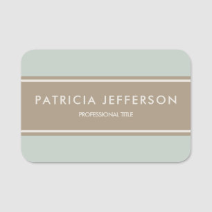 Elegant Unique Golden Sunrise on Soft Blue Skies Name Tag