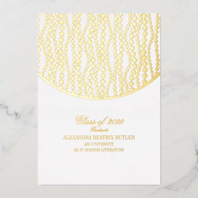 Elegant University Master's Grad Graduation Party (Front)