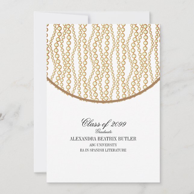 Elegant University Master's Grad Graduation Party Invitation (Front)