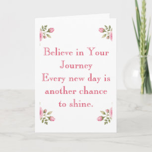 Elegant Uplifting Design for Encouragement & Speci Thank You Card