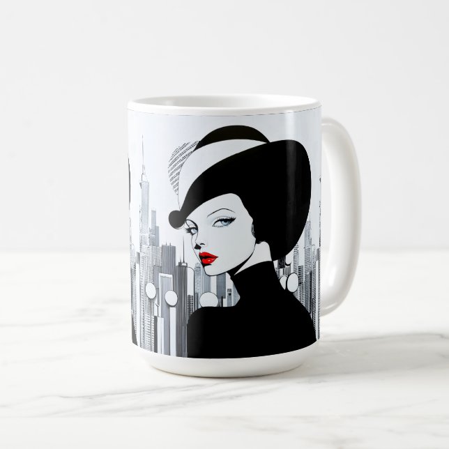 Elegant Uptown Girl New York High Society  Coffee Mug (Front Right)