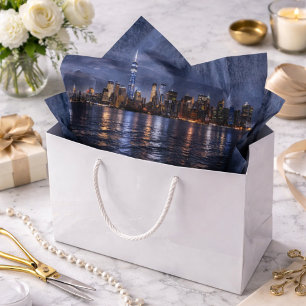 Elegant Urban New York City Night Cityscape Tissue Paper