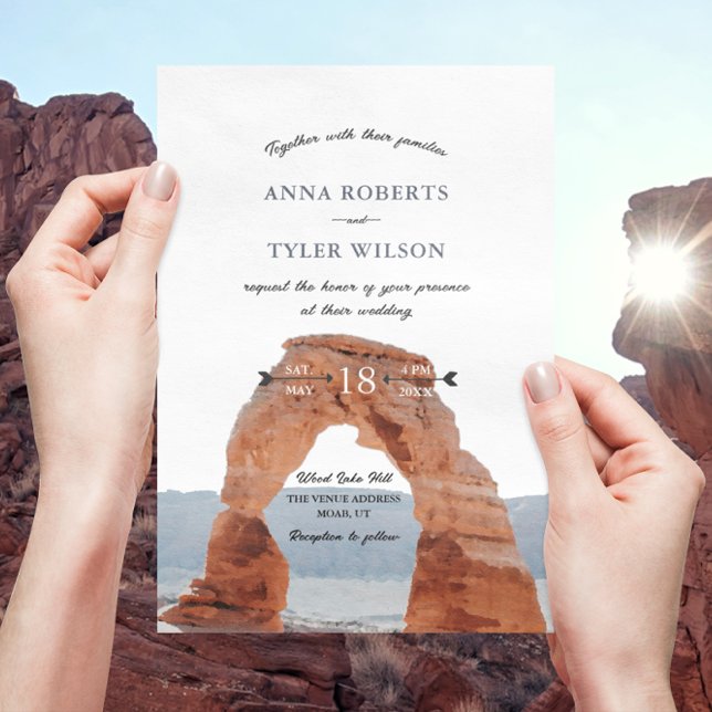 Elegant Utah Wedding W/RSVP QR Code Invitation (Creator Uploaded)