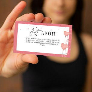 Elegant Valentine Bridal Shower Display  card