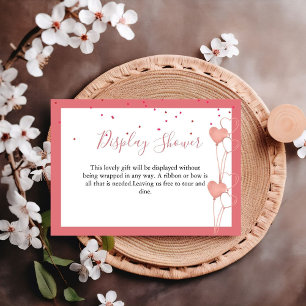 Elegant Valentine Bridal Shower Display  card