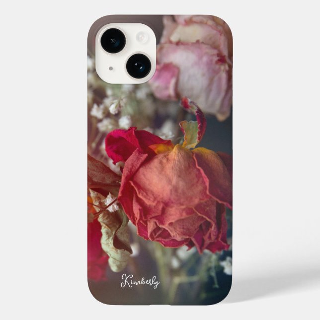 Elegant Valentine Dried Roses Custom iPhone Case (Back)