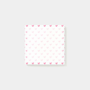 Elegant Valentine pink white tiny heart pattern Post-it Notes