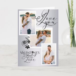 Elegant Valentine’s Day Photo Collage Card