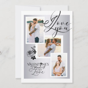 Elegant Valentine’s Day Photo Collage Card