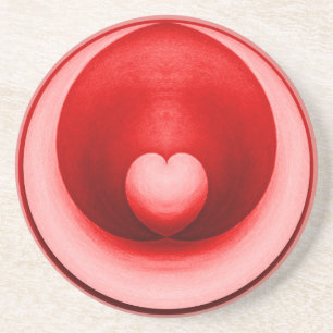 Elegant Valentine's Day Love Heart Coaster