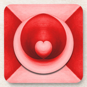 Elegant Valentine's Day Love Heart Coaster